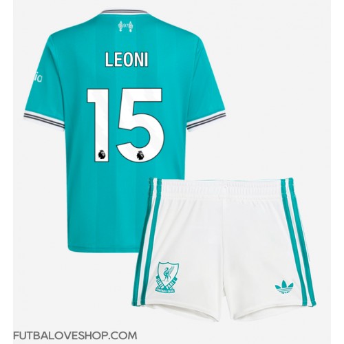 Dres Liverpool Giovanni Leoni #15 Tretina pre deti 2025-26 Krátky Rukáv (+ trenírky)